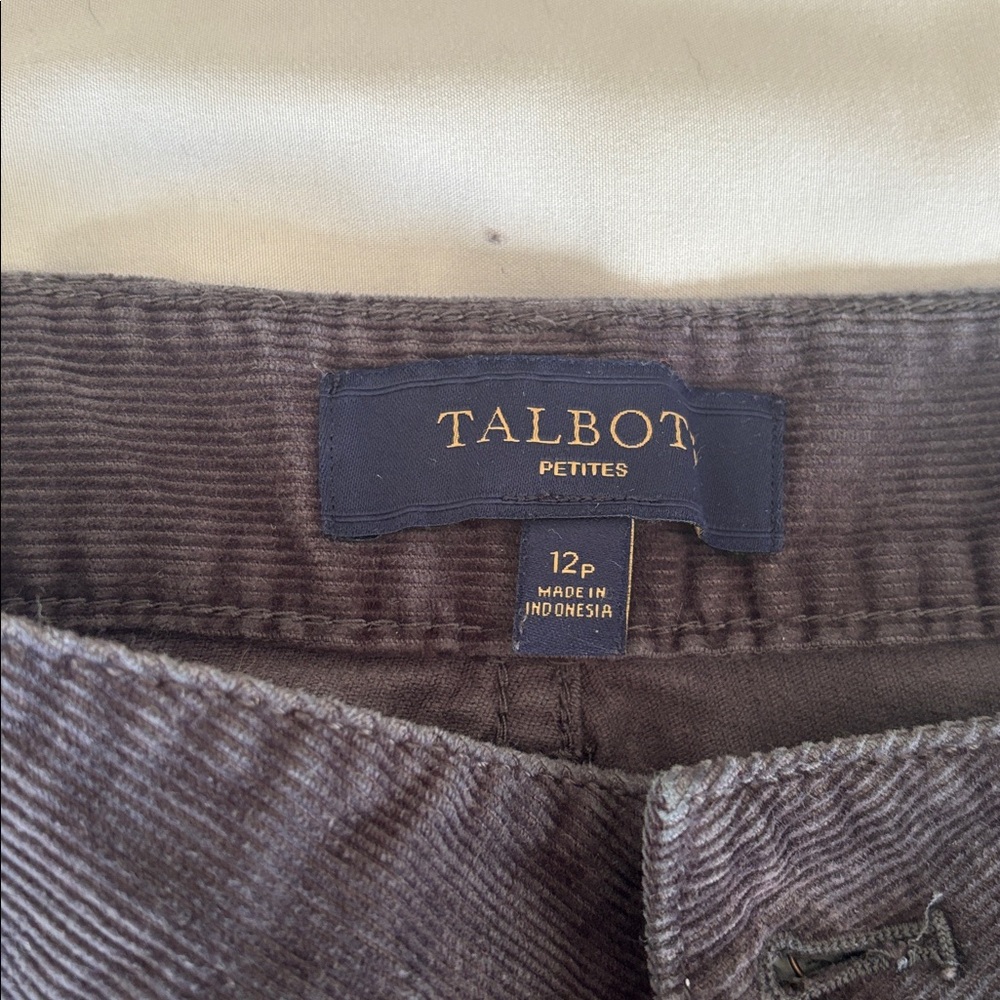Talbots Gray Corduroy Pants Petite 12P